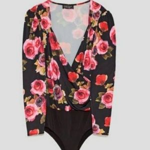 Zara floral bodysuit like New